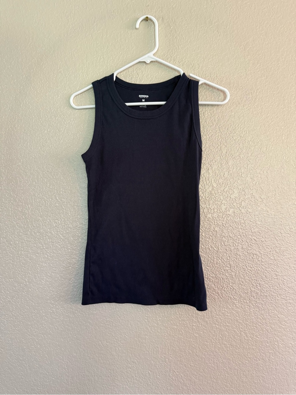 Sonoma Black Ribbed Sleeveless Tank